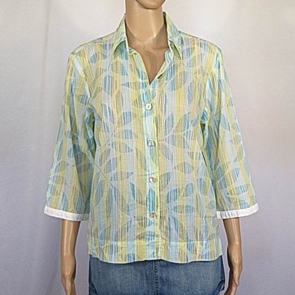 Crazy Horse Collection 3/4 Sleeve Top - Picture 1 of 7